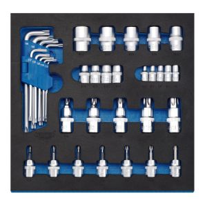 Draper 63512 35 Piece TX Star Screwdriver Insert Bits And Keys In 1/2 Drawer EVA Insert Tray
