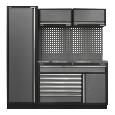 Sealey 4 Cabinet Set APMSSTACK09W & APMSSTACK09SS - Superline Pro Range