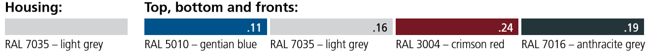 Bott cabinet door and drawer colours Bott cabinet door and drawer colours