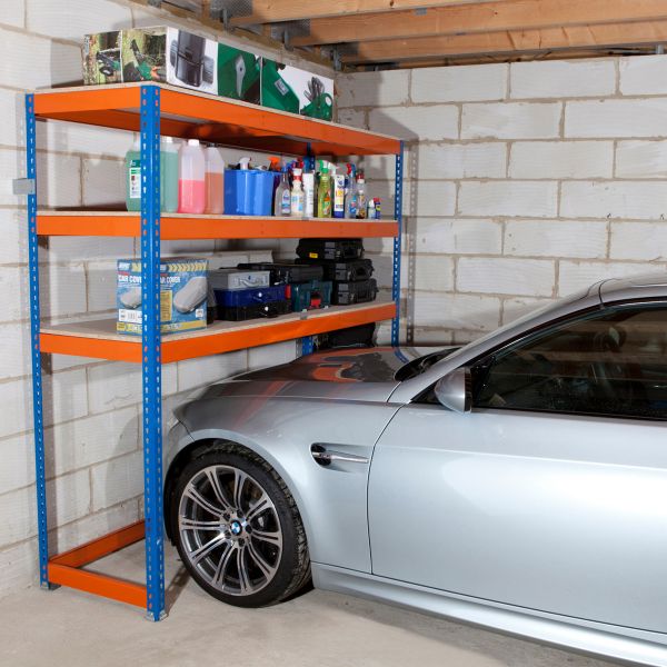 Space saving shelf unit for garages Space saving shelf unit for garages